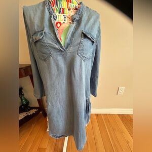 Orly Casual Light Blue Denim Dress in great condition. Size medium.